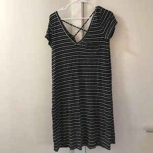Striped criss cross dress American Eagle